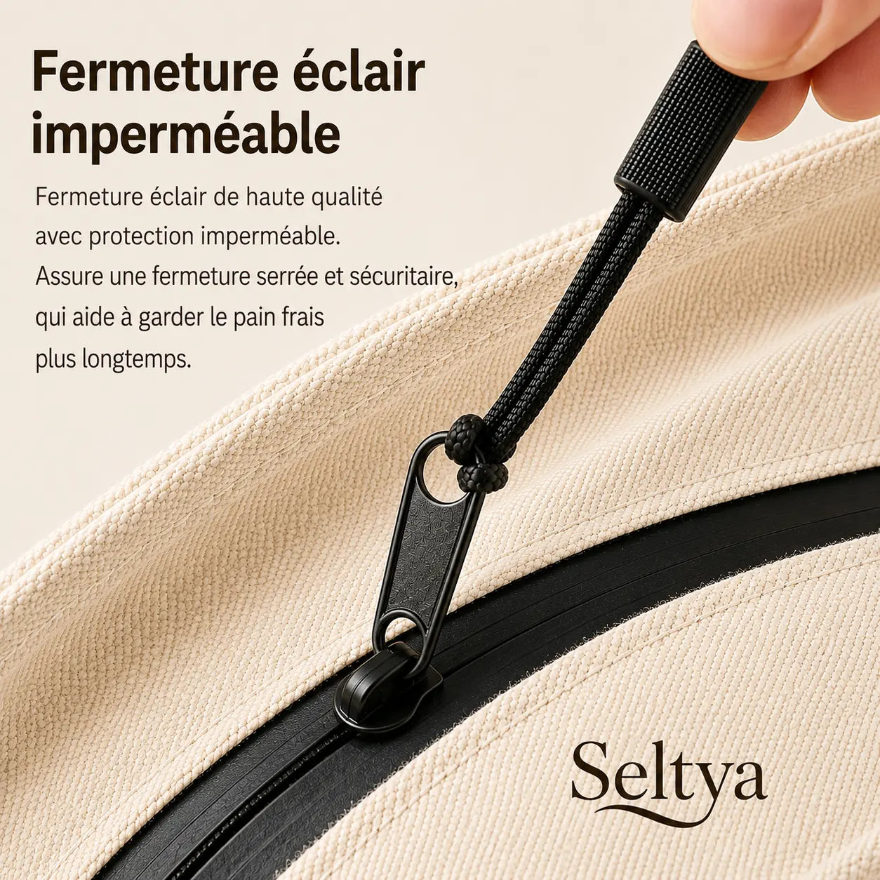 Sac à pain écologique en cire d’abeille – 100 % coton