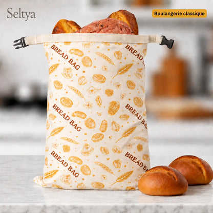 Sac à pain écologique en cire d’abeille – 100 % coton