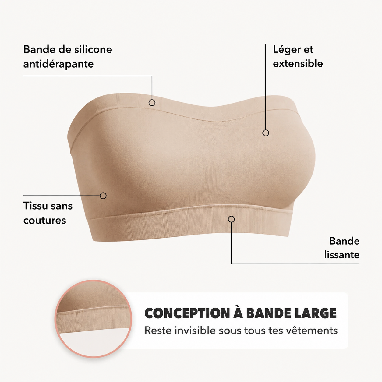 Soutien-gorge sans bretelles Seltya